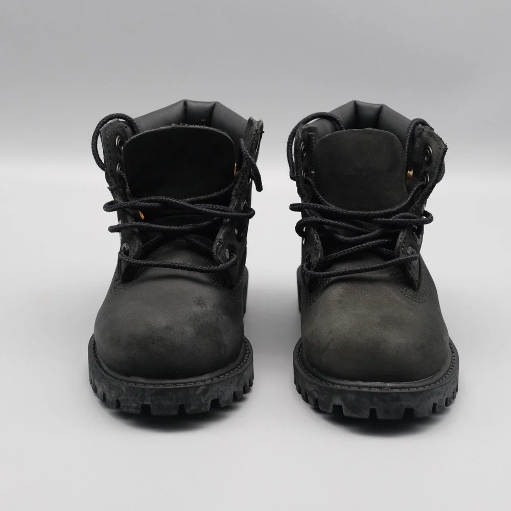 Timberland 6-Inch Boot Kids Toddler Size 7.5 Black‎ Waterproof Nubuck